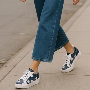 Michael Kors Navy and White Sneakers - new without tags